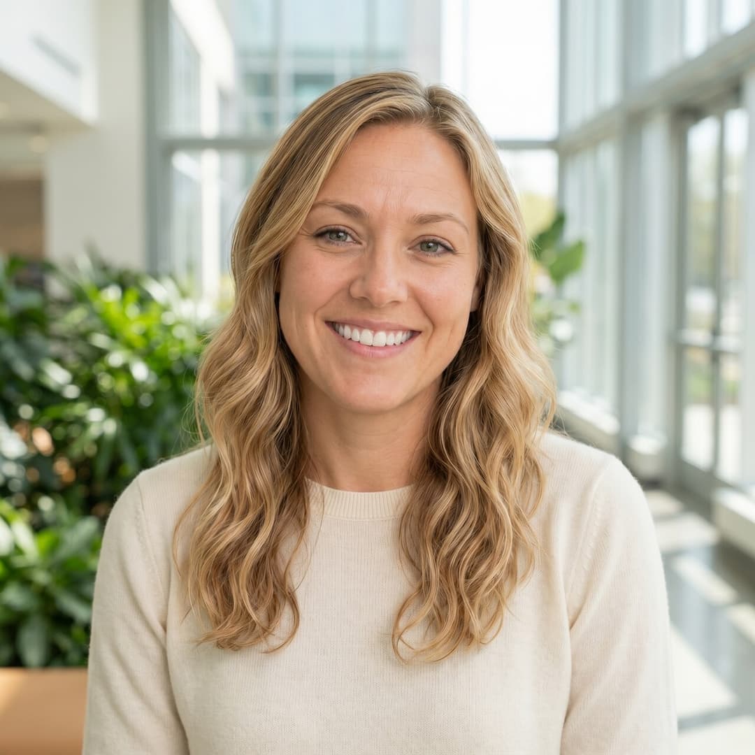Studio-quality AI headshot result