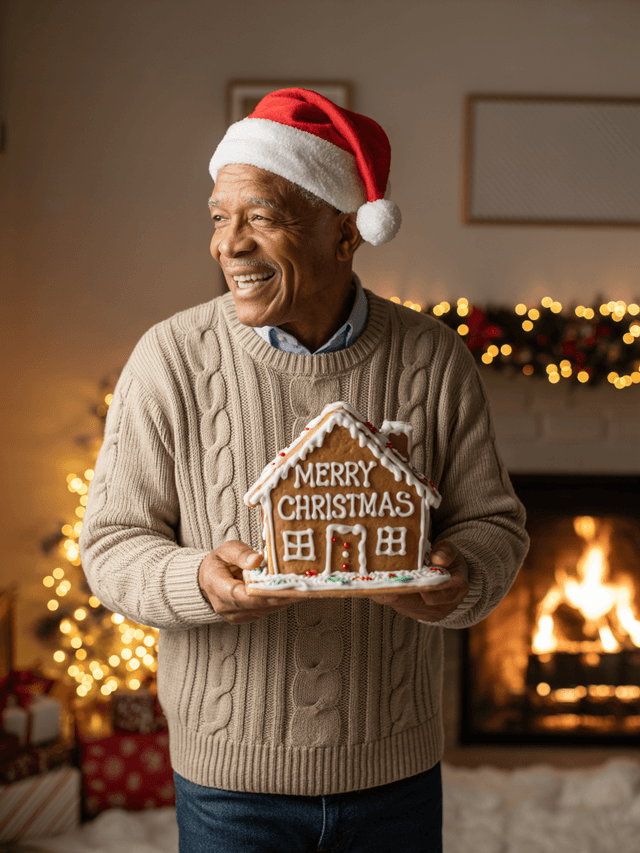 Festive Christmas portrait