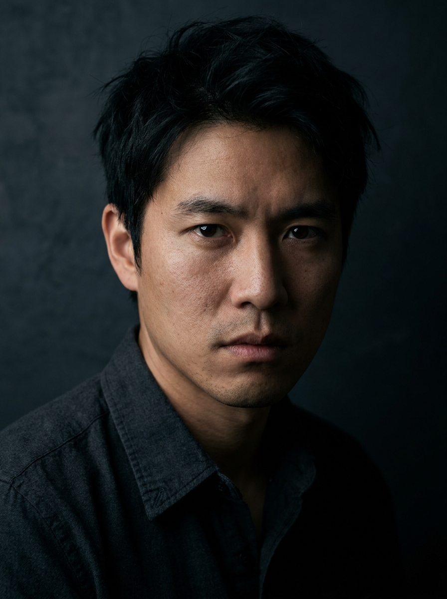 Theatrical actor headshot example