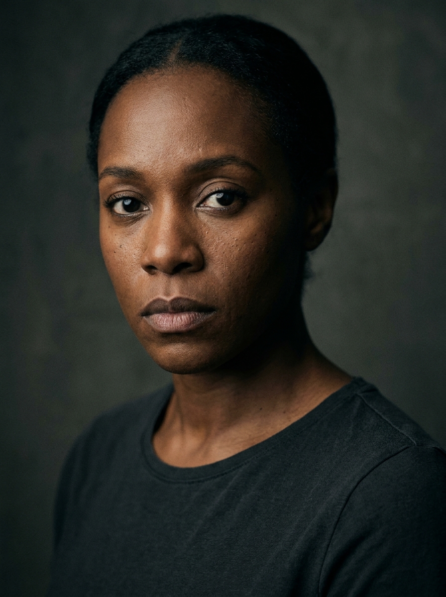 Theatrical actress headshot example