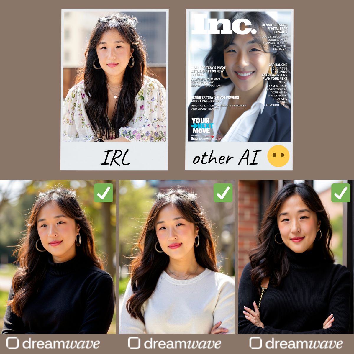 Dreamwave vs other AI headshot generators, comparison 1