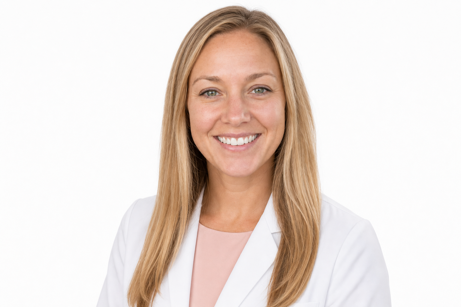 AI headshot example, White Coat