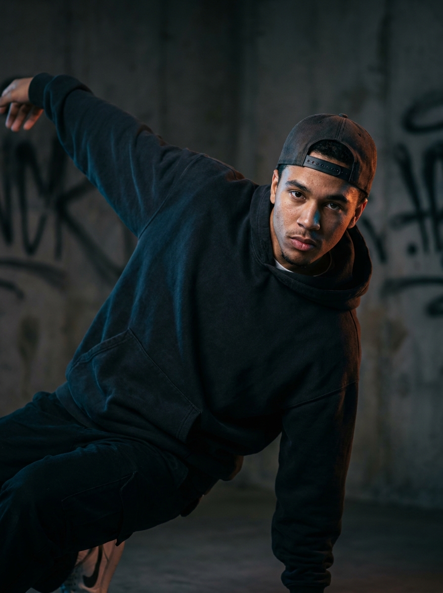 Hip-hop street dance portrait