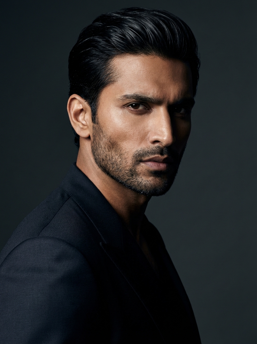 Editorial model headshot